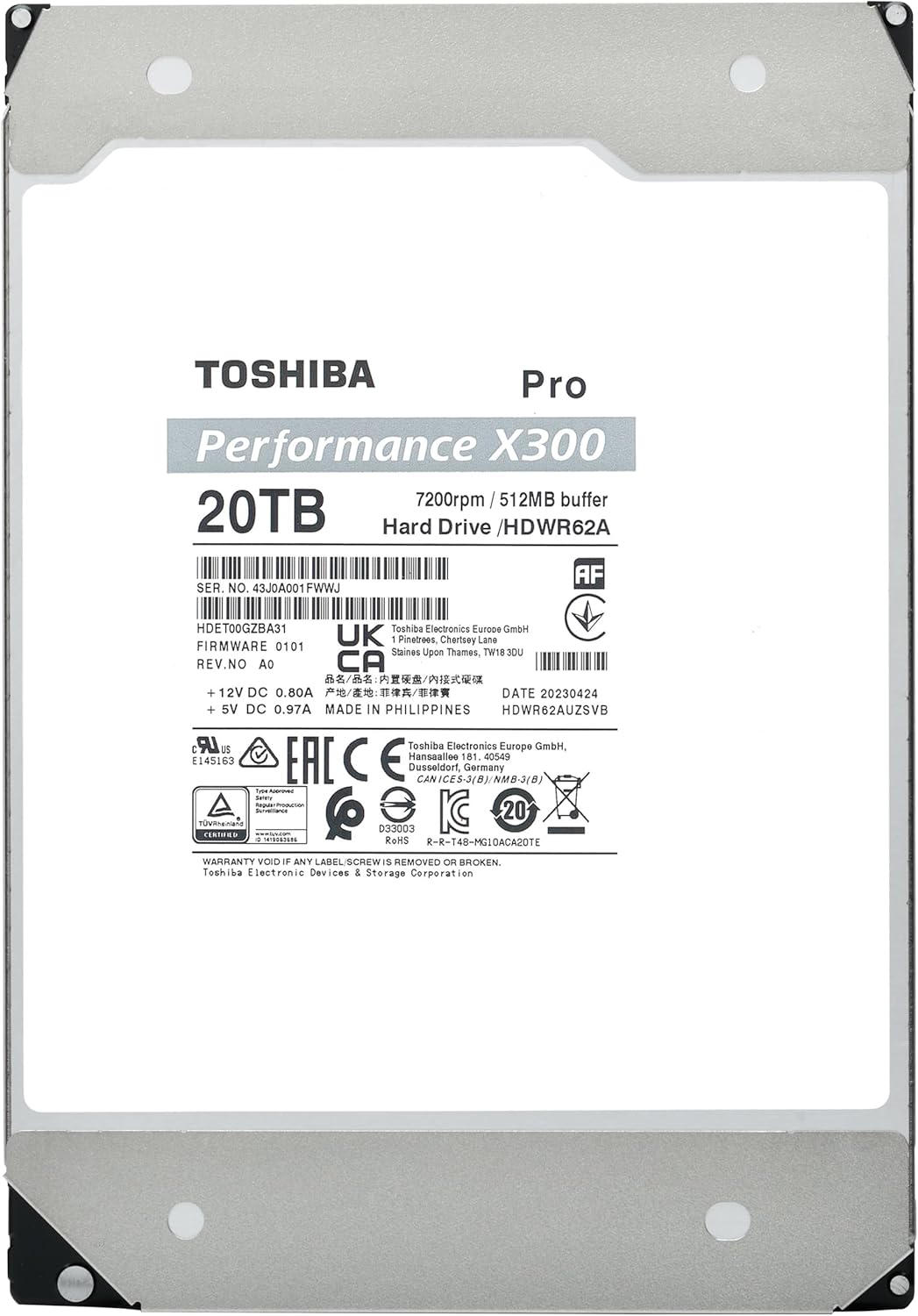 DISCO DURO INTERNO TOSHIBA NAS N300 6 TB 3,5