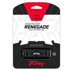 SSD KINGSTON FURY RENEGADE 4TB M.2 NVME PCIE | VELOCIDAD ULTRA-RÁPIDA DE 7300MB/S | INCLUYE DISIPADOR | MODELO SFYRDK/4000G | FORMATO 2280