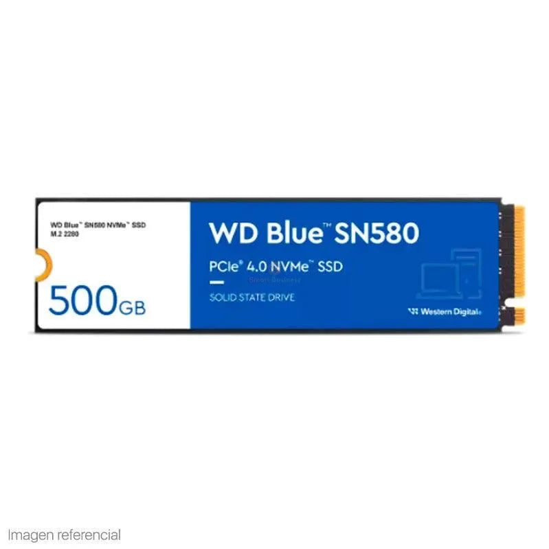 UNIDAD SSD WESTERN DIGITAL BLUE SN580: 500GB M.2 2280 PCIe GEN4 NVMe 1.4B