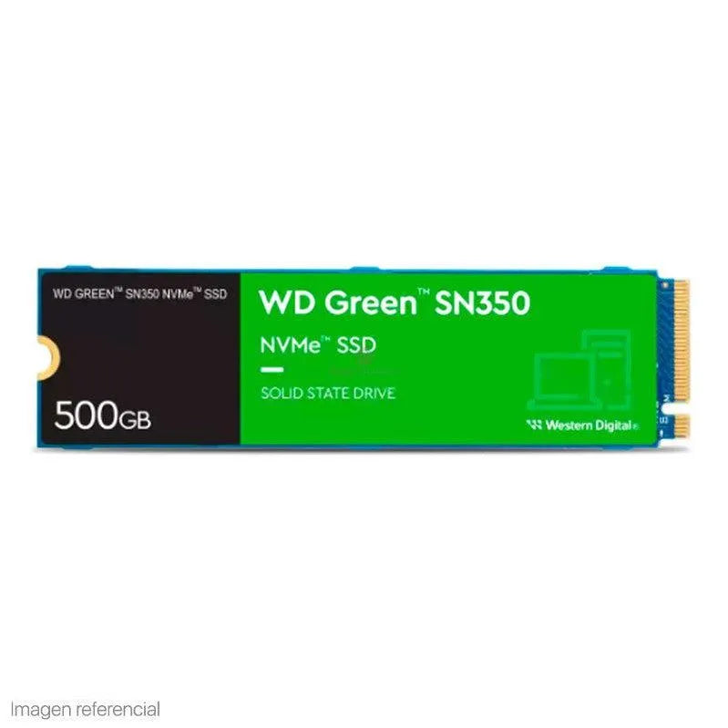 DISCO SSD WESTERN DIGITAL GREEN SN350 NVME 500GB M.2 2280 - ALTA VELOCIDAD Y EFICIENCIA EN ALMACENAMIENTO