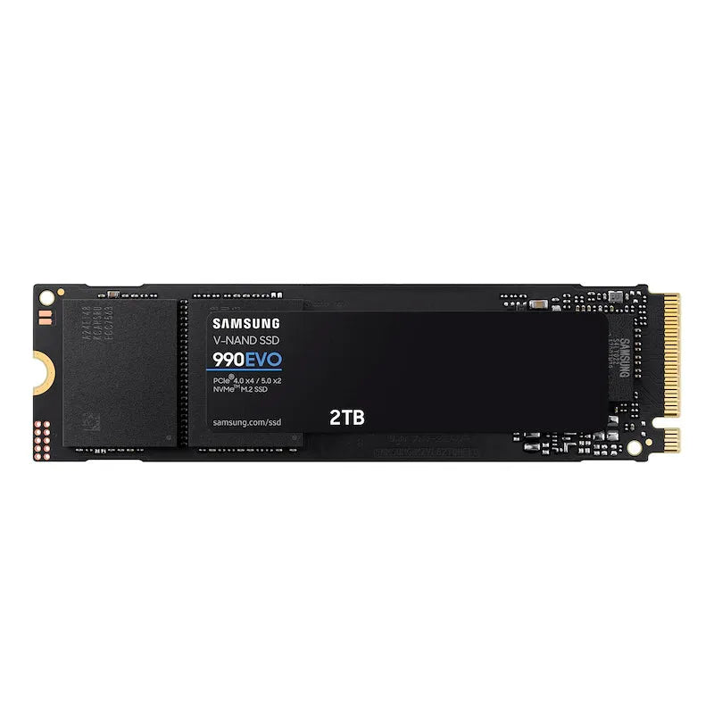 DISCO DURO SSD SAMSUNG 990 EVO 2TB M.2 2280, PCIe GEN 4.0 x4 / 5.0 x2 NVMe 2.0, ALTA VELOCIDAD Y EFICIENCIA