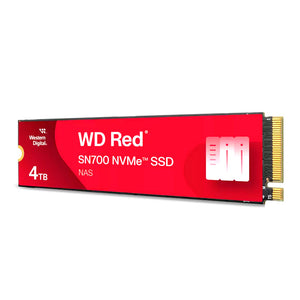 UNIDAD DE ESTADO SÓLIDO WESTERN DIGITAL SN700 4TB M.2 2280 PCIe GEN3 NVMe 8Gb/s, ALTO RENDIMIENTO Y CAPACIDAD DE ALMACENAMIENTO EN COLOR ROJO