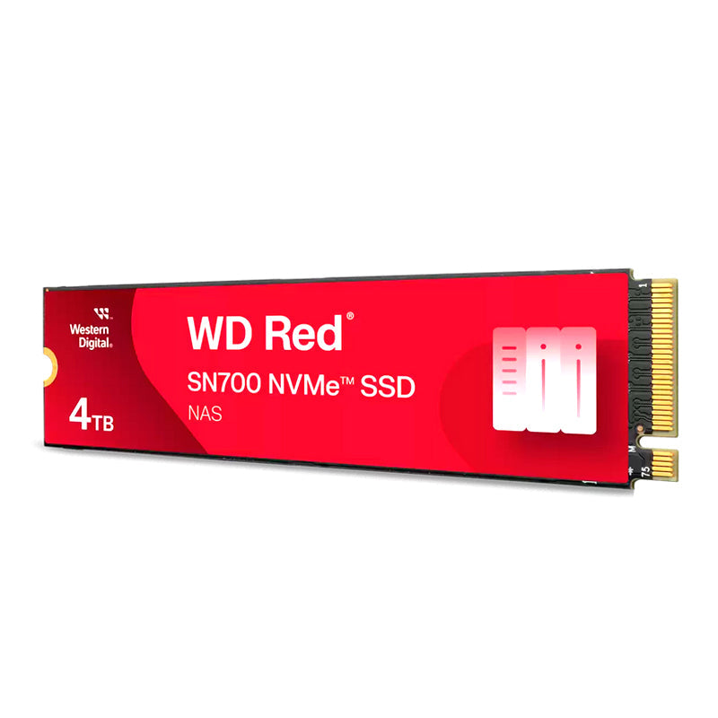 UNIDAD DE ESTADO SÓLIDO WESTERN DIGITAL SN700 4TB M.2 2280 PCIe GEN3 NVMe 8Gb/s, ALTO RENDIMIENTO Y CAPACIDAD DE ALMACENAMIENTO EN COLOR ROJO