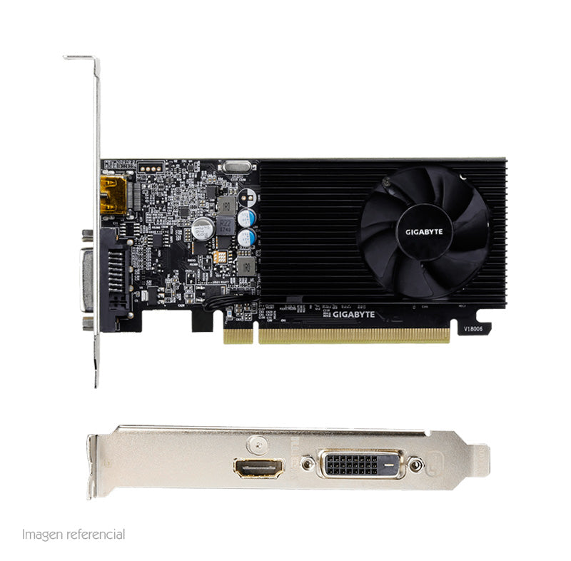 TARJETA GRÁFICA GIGABYTE NVIDIA GT1030 2GB DDR4 64BITS BAJO PERFIL (GV-N1030D4-2GL)