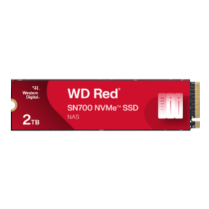 UNIDAD DE ESTADO SÓLIDO NVME INTERNA WESTERN DIGITAL WD RED SN700 4TB PARA DISPOSITIVOS NAS - PCIe GEN3, M.2 2280, VELOCIDAD HASTA 3,400 MB/S - MODELO WDS400T1R0C