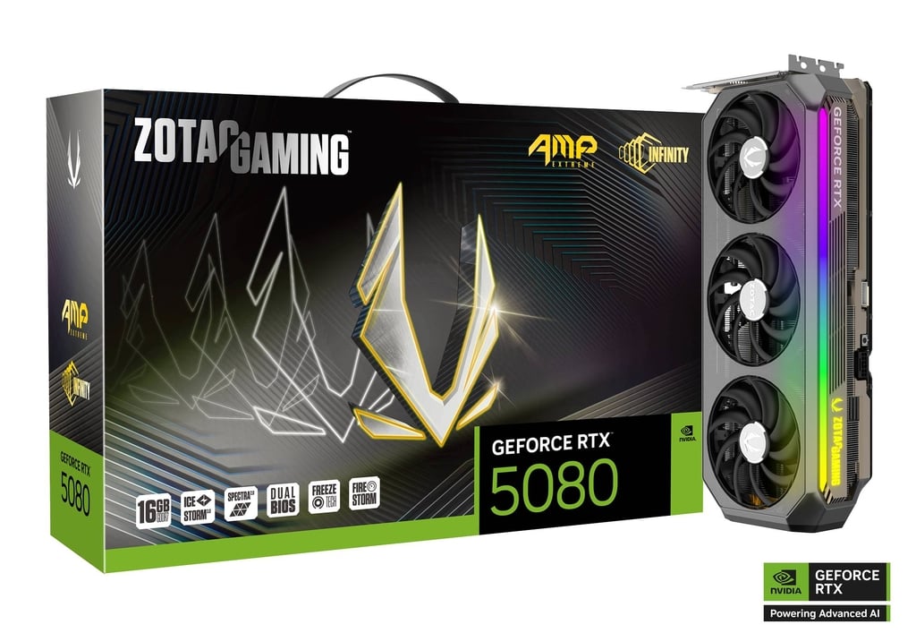 TARJETA DE VIDEO ZOTAC GPU  GEFORCE® RTX™ 5080 16G AMP ZT-B50800B-10P